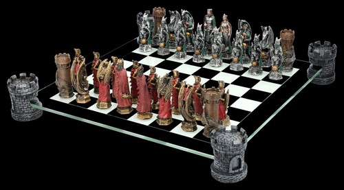 Jeu échecs roi arthur - roi, et