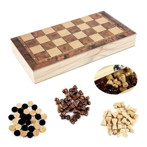 Jeu echec bois pliable - d'echec,