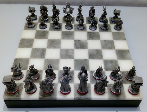 Rare jeu echec etain - jeu, en