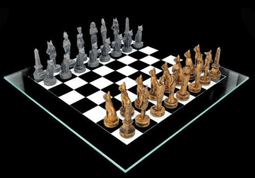 Jeu échecs egypte - or, vs